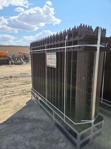 New KJ 8ft x 6ft Powder Coated Steel Site Fence Panels (22 Panels & 23 Posts) image