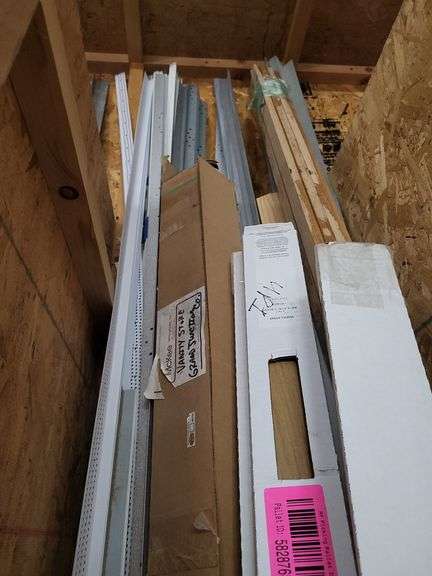 Mixed Lot of Building Materials: Wood, Metal, and Trim