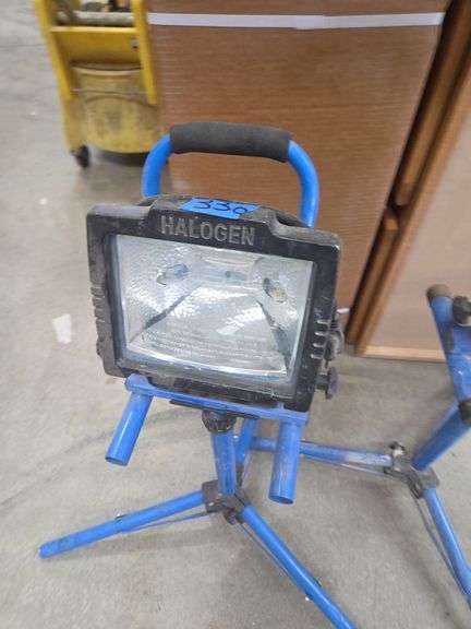 Lot of Two Halogen Work Lights with Stands