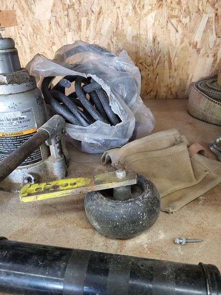 Assorted Hand Tools and 20-Ton Bottle Jack