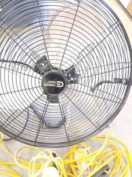 Commercial Electric Fan and String of Work Lights