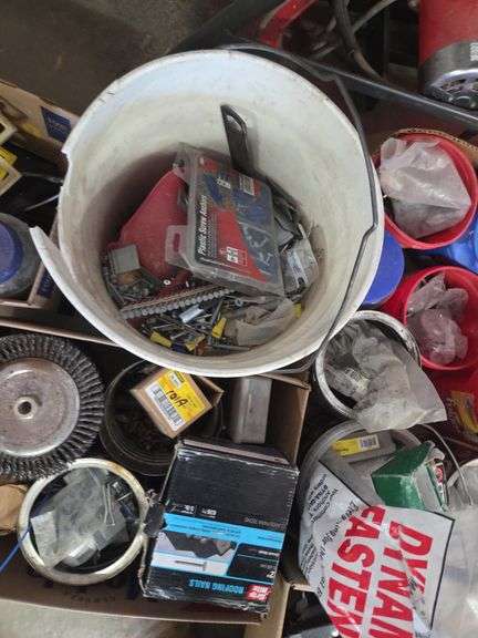 Mixed Lot of Hardware, Fasteners, Tools, and Safety Gear