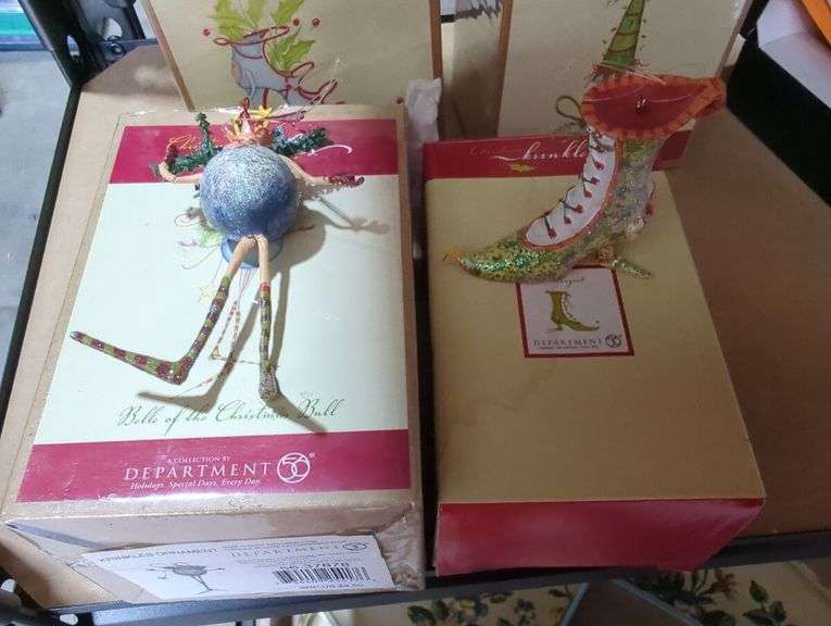 Department 56 Christmas Krinkles Ornaments Lot of 4