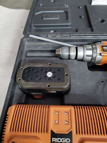 Ridgid 18V Hammer Drill Kit with Charger and Accessories