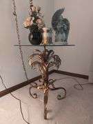 Ornate Chandelier, Table, and Lamp Set