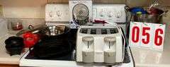 Assorted Kitchenware Lot: Pots, Pans, Toaster, and More