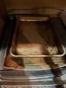 Assorted Bakeware Lot - Muffin Tin, Pizza Pans, Cookie Sheets, and More