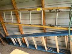 Two Aluminum Extension Ladders: Keller and Unbranded