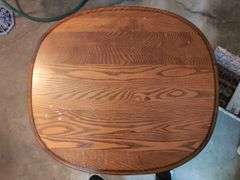 Wood Display Case on Round Table