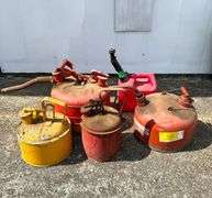 Mixed Lot of Gas and Oil Cans