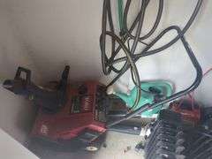 Toro snowblower, leaf, blowers, oil filled, heaters extension, cord, hedge, trimmer, hose, and four-wheel dolly
