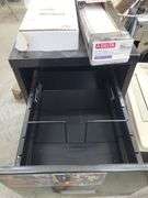 Metal File Cabinet with Sliding Door Hardware & Other Items