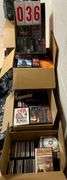 Box Lot of DVDs and CDs - Titles Including CSI, Shrek, American Pie
