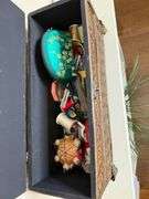 Decorative Box, Vases, and Artificial Plant