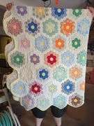 Handmade Floral Patchwork Quilt