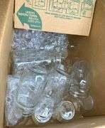 Lot of Bushel Baskets, Mason Jars, and Vintage Feed Sacks
