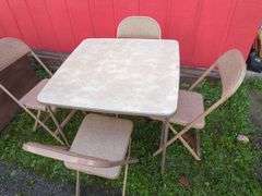 Folding Card Table and Chair Set