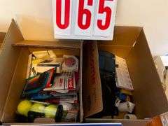 Assorted Office and School Supplies with HP Printer and Filing System