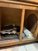 Assorted Bakeware Lot - Muffin Tin, Pizza Pans, Cookie Sheets, and More