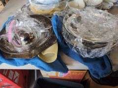 Silver Plated Serving Set: Platter, Butter Dish, and More
