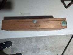 Wooden Cigar Box with Assorted Tools