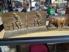 Three Bookends, Two Abraham Lincoln and One Elephant Farnan
