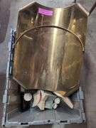 Mixed Collection: Brass Fireplace Cover, Books, and Decorative Items