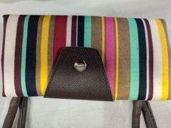 JoAnn Moore Designs Long Handle Fold-Up Tote and Striped Purse