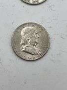 Five Franklin Half Dollars (1950-1962)