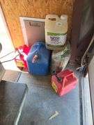 Mixed Lot: TIko All Purpose Cleaner, Play Sand, and Gas Cans