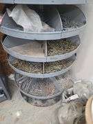 Spiral Rotating Storage Unit with Assorted Nails, Screws and Hardware