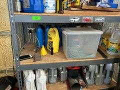 Garage Shelf with Auto Supplies