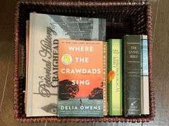 Lamp, Iron Cross and Basket of Books