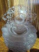 Etched Glassware Collection - Plates, Bowls, Goblets, and More