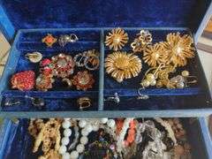 Costume Jewelry Collection in Decorative Box