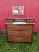 Wood Dresser with Marble Top