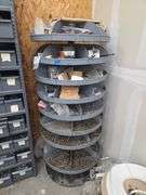 Spiral Rotating Storage Unit with Assorted Nails, Screws and Hardware