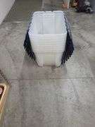 Stack of Plastic Storage Totes