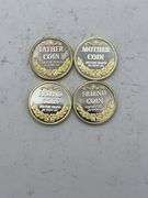 Four .999 Fine Silver Commemorative Coins: Mother, Father, and Friend