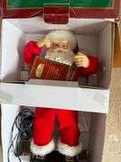 Jingle Bell Rock Santa Figure and Electric Holiday Candles