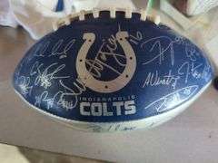 Indianapolis Colts Autographed Football Collector Series