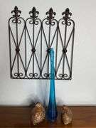 Decorative Wall Art, Blue Glass Vase, and Ceramic Bird Figurines - Set of 4