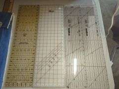Sewing and Craft Supplies - Rulers and Fabric