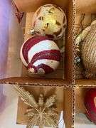 Two Totes of FANCY Christmas Ornaments - Assorted Styles