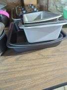 Assorted Kitchen Baking Pans and Colander