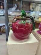 Caithness Glass Paperweight & Joe Rice Apple Paperweight
