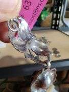 Sterling Silver Jewelry Set with Floral Motifs
