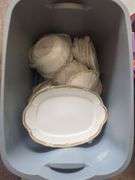 10 Totes of holiday decor, and household miscellaneous