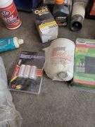 Lot of Assorted Automotive Fluids, Filters, and Parts