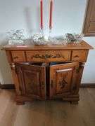 Maple Entryway Cabinet with Drawer and Double Doors